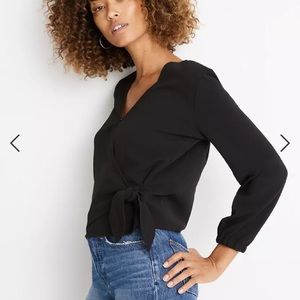 Madewell Crepe Wrap Top Small